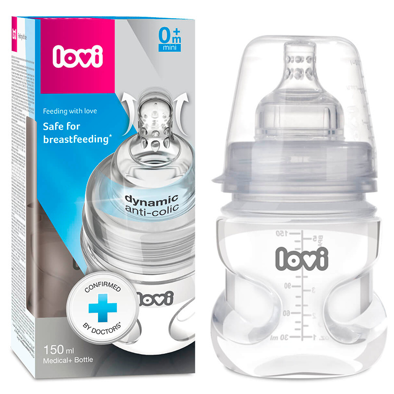Butelka LOVI 150ml 0+ Antykolkowa Butelka LOVI 150ml 0+ Antykolkowa