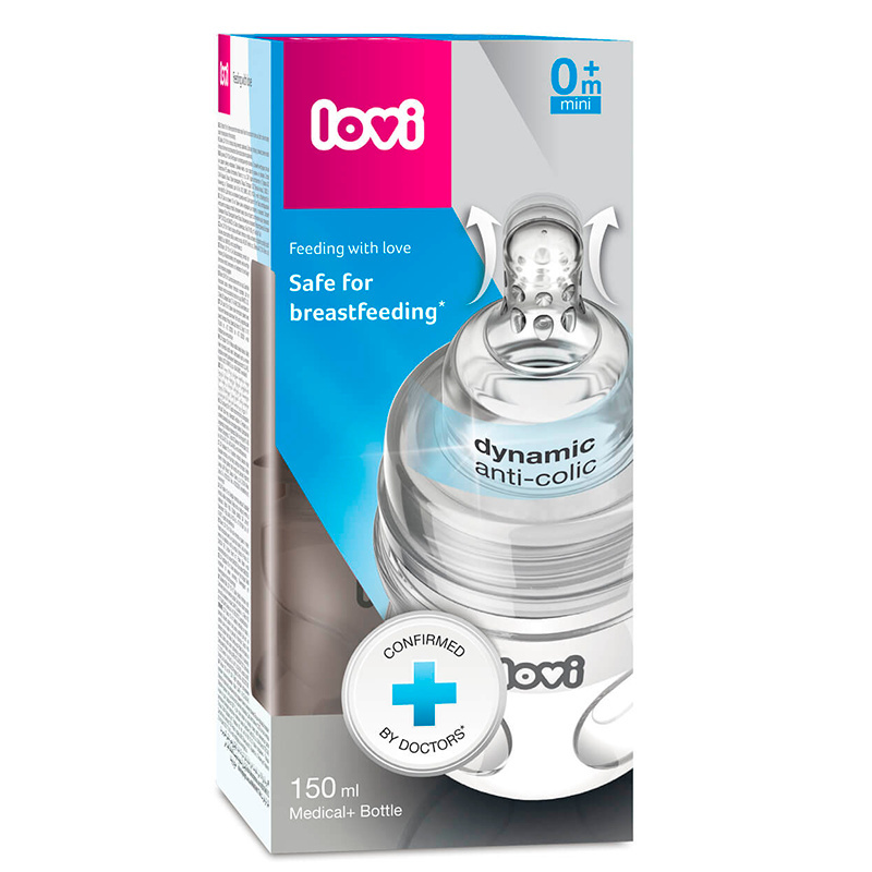 Butelka LOVI 150ml 0+ Antykolkowa Butelka LOVI 150ml 0+ Antykolkowa