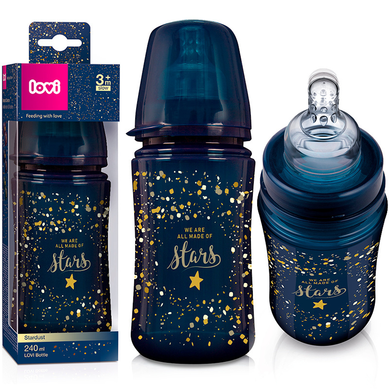 Butelki LOVI 240ml Stardust antykolkowa Butelki LOVI 240ml Stardust antykolkowa