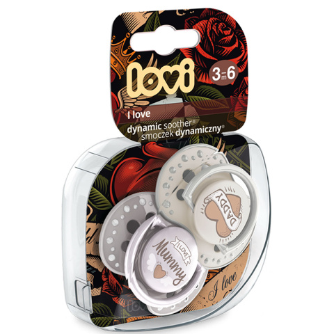 Smoczek uspokajający dla dziecka LOVI 3-6 m I love 2 szt. Smoczek uspokajający dla dziecka LOVI 3-6 m I love 2 szt.