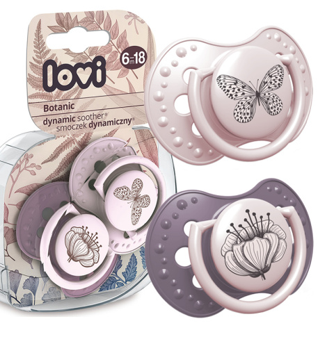 Smoczek uspokajający dla dziecka LOVI 6-18 m Botanic Girl 2 szt. Smoczek uspokajający dla dziecka LOVI 6-18 m Botanic Girl 2 szt.