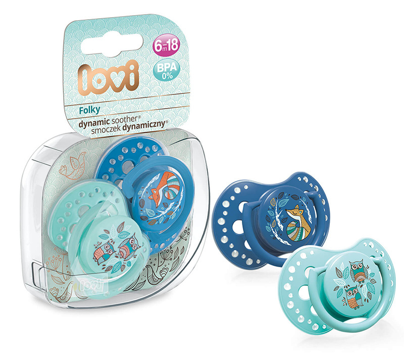 Smoczek uspokajający dla dziecka LOVI 6-18 m+ Folky Boy 2 szt. Smoczek uspokajający dla dziecka LOVI 6-18 m+ Folky Boy 2 szt.