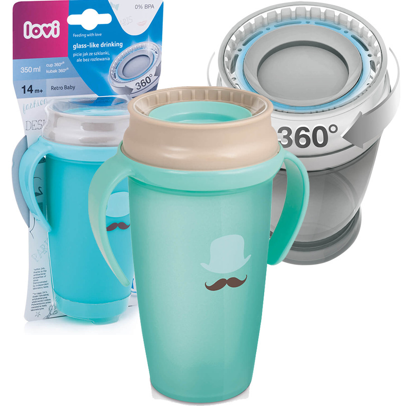 LOVI kubek niekapek 360' ACTIVE 350 ml 14M+ RETRO BOY LOVI kubek niekapek 360' ACTIVE 350 ml 14M+ RETRO BOY