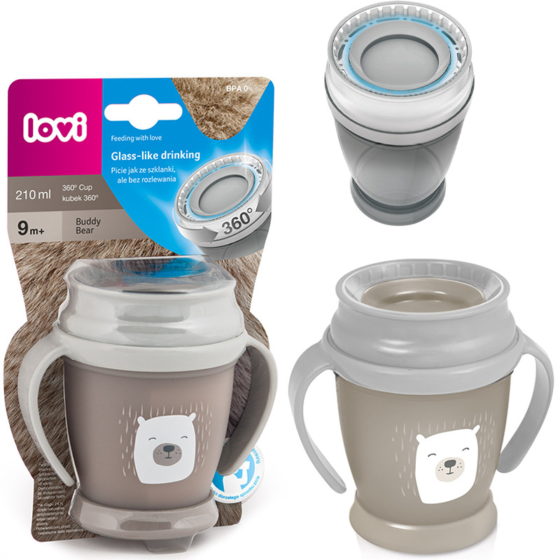 LOVI kubek niekapek 360 mini 210 ml 9+ BUDDY BEAR LOVI kubek niekapek 360 mini 210 ml 9+ BUDDY BEAR