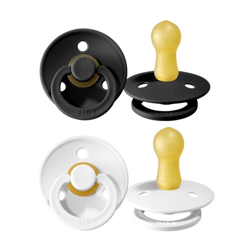 Smoczek uspokający dla dziecka BIBS 2-PACK BLACK & WHITE S kauczuk Hevea Smoczek uspokający dla dziecka BIBS 2-PACK BLACK & WHITE S kauczuk Hevea