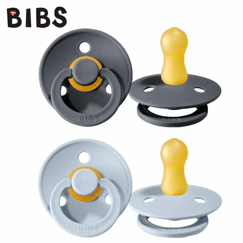 Smoczek uspokający dla dziecka BIBS 2-PACK M Iron/Baby Blue kauczuk Hevea Smoczek uspokający dla dziecka BIBS 2-PACK M Iron/Baby Blue kauczuk Hevea