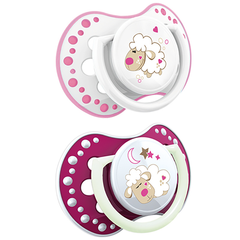Smoczek uspokajający dla dziecka LOVI 6-18 m+ Night&Day Girl L Smoczek uspokajający dla dziecka LOVI 6-18 m+ Night&Day Girl L