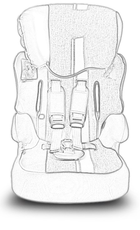 Beline z pasami - fotelik samochodowy