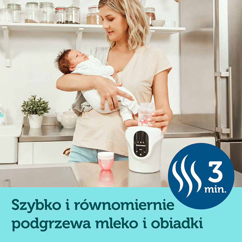 Canpol babies elektryczny podgrzewacz 3w1 z funkcją rozmrażania pokarmu